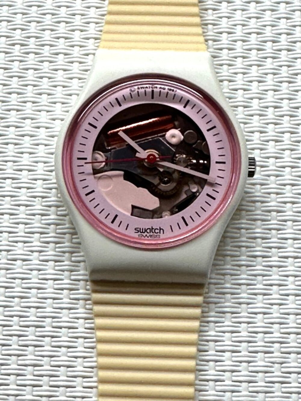 Swatch Watch WHITE LADY LW119 Vintage 1988
